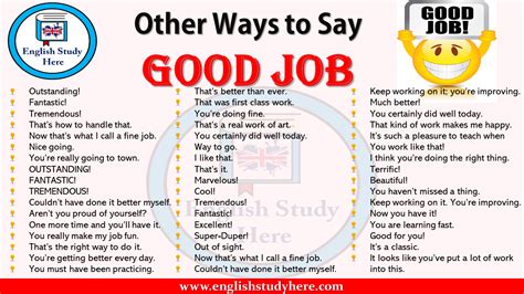 other ways to say great job.